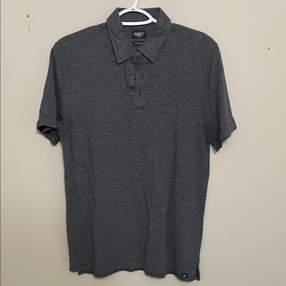 Faherty Dark Gray Polo Shirt